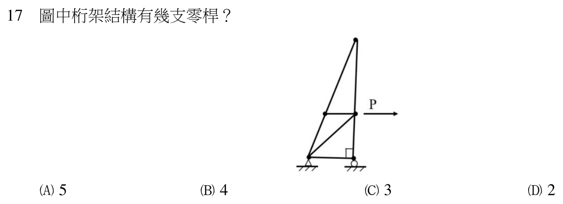 114 年建築師建築結構第 17 題附圖